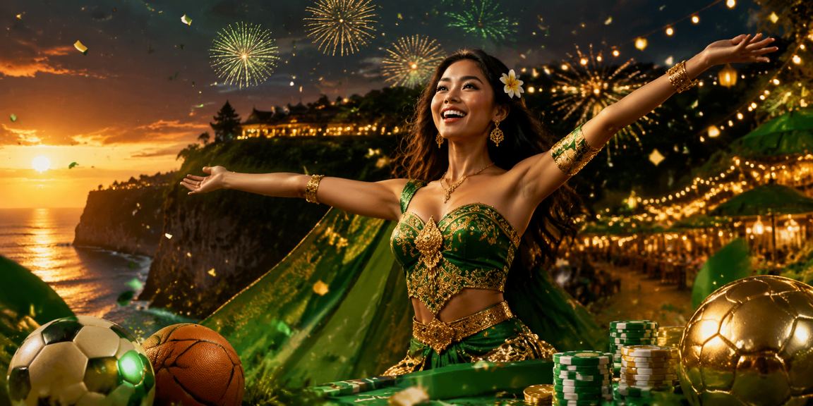 Pengguna mengikuti taruhan olahraga malam hari sambil menikmati suasana pasar malam Indonesia