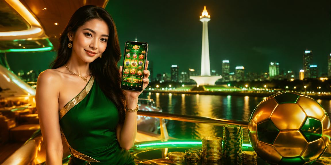 Model VIP menikmati hadiah eksklusif bonus loyalitas di suasana mewah Indonesia